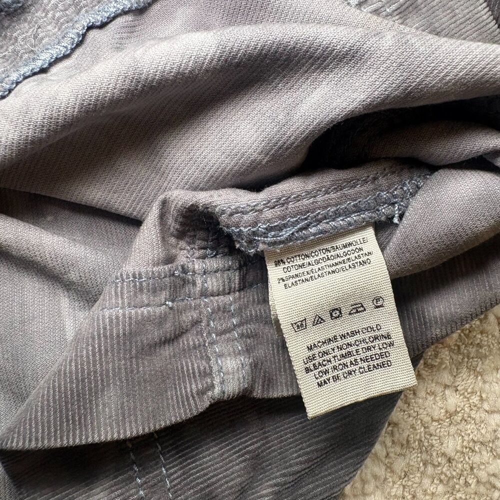 Free People Modern Femme Corduroy Mini Skirt - Charcoal Grey - Size 4 - Picture 8 of 8